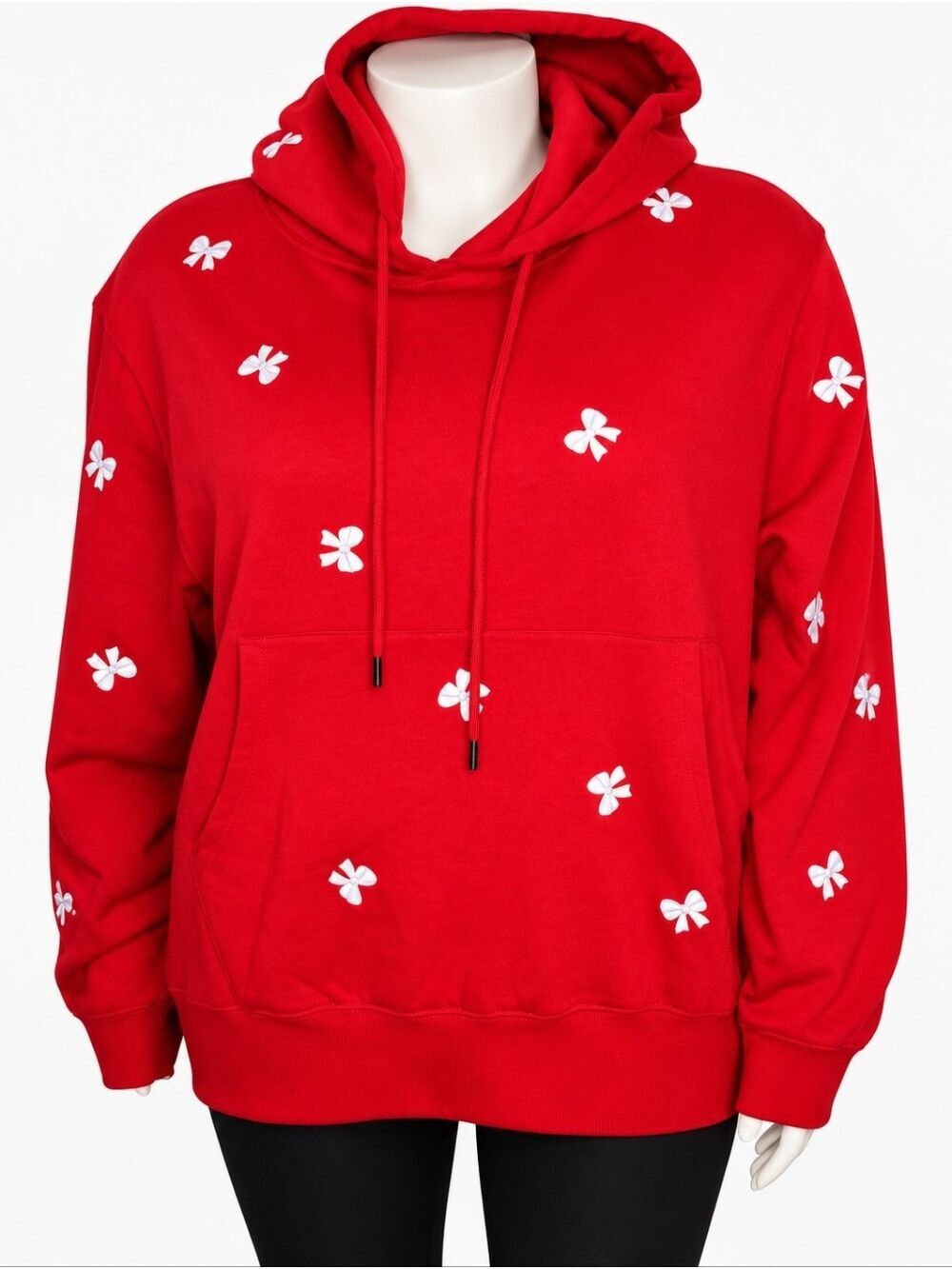 Ampersand Avenue Wrap Me Up Red Bow Hoodie 3XL NWT Holiday Coquette